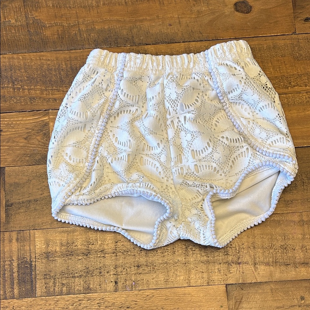 Emily Rose White Lace Baby Bloomers Shorts